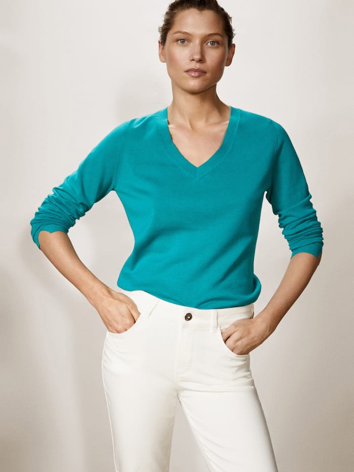 

Свитер Massimo Dutti  Бирюзовый 04801566, Свитер Massimo Dutti S Бирюзовый 04801566