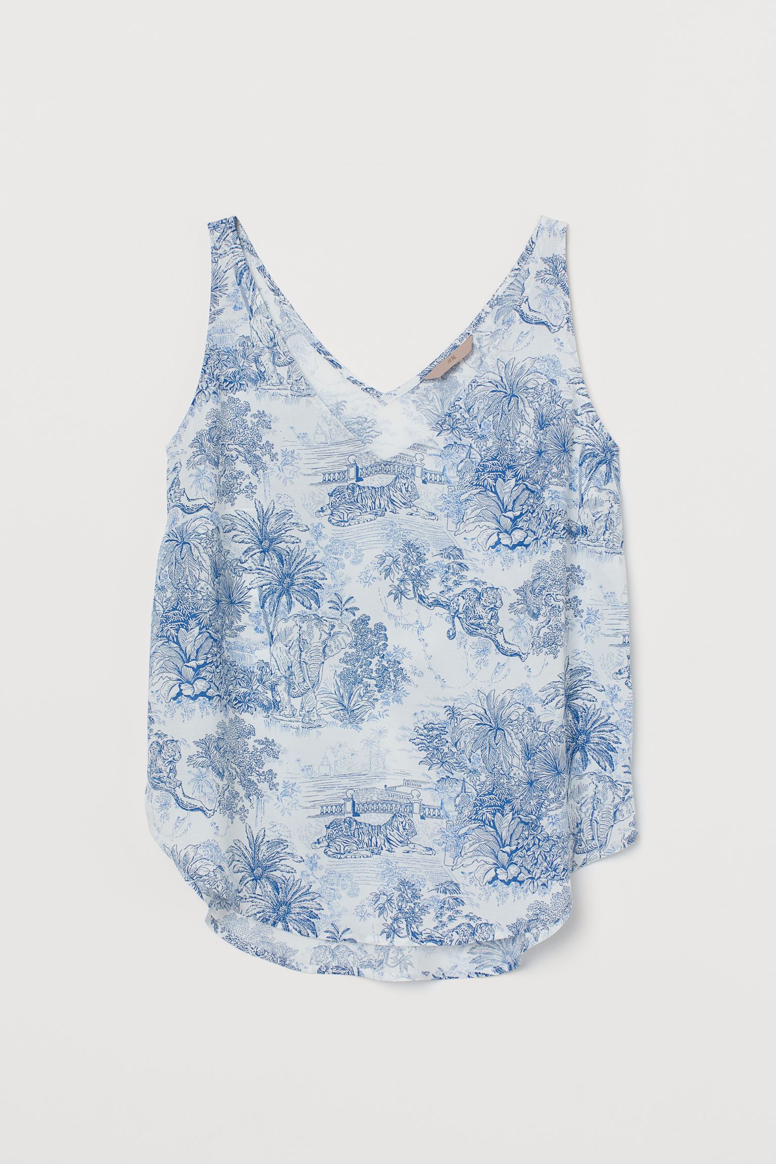 

Майка H&M  бело синий 16027645250, Майка H&M 2XL бело синий 16027645250