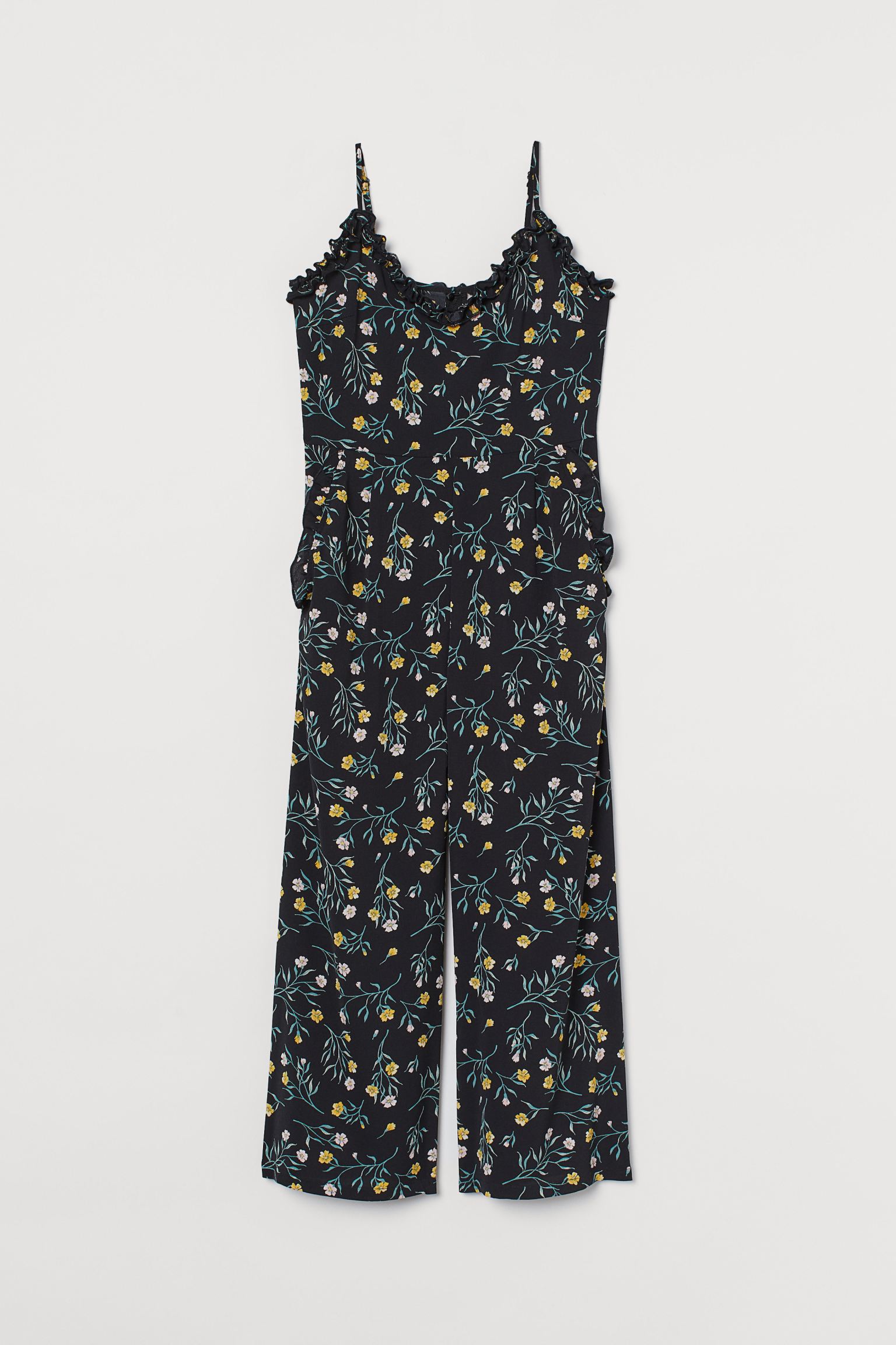 

Комбинезон H&M 46 черный цветы 1038506411