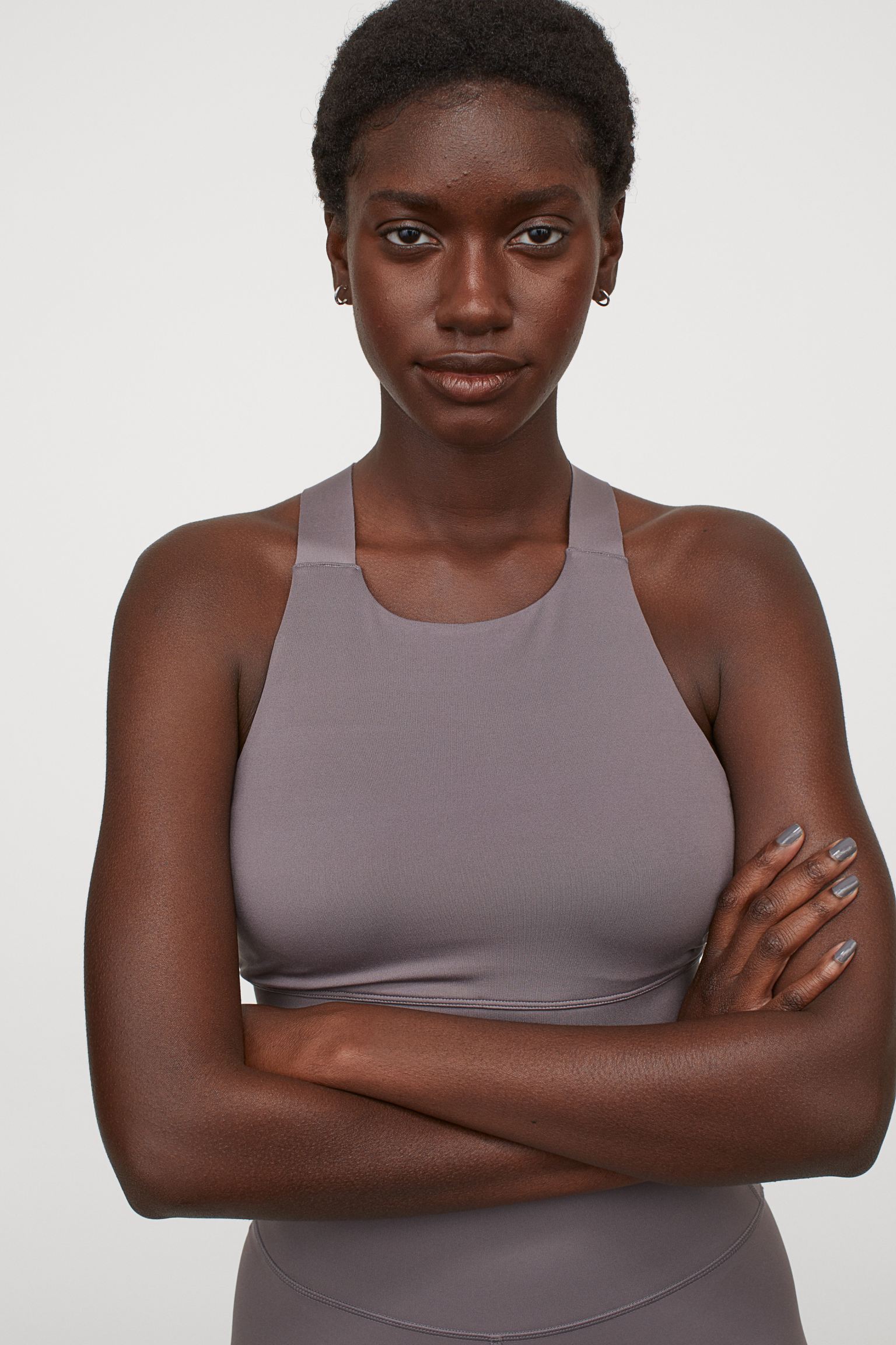 

Спортивный топ H&M M бледно сиреневый 1202868780