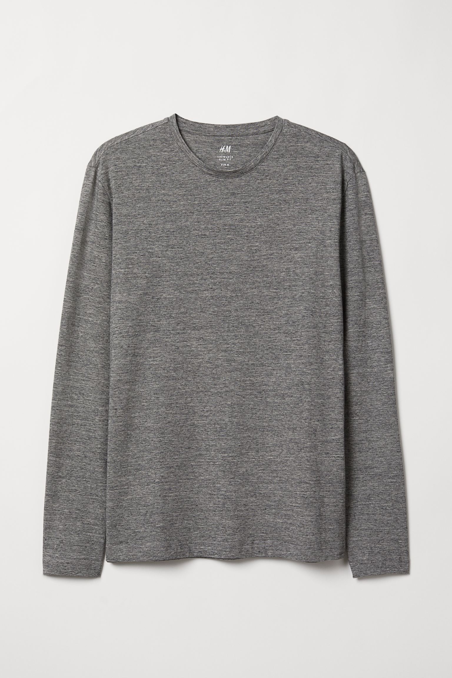 

Лонгслив H&M S серый меланж 5699849
