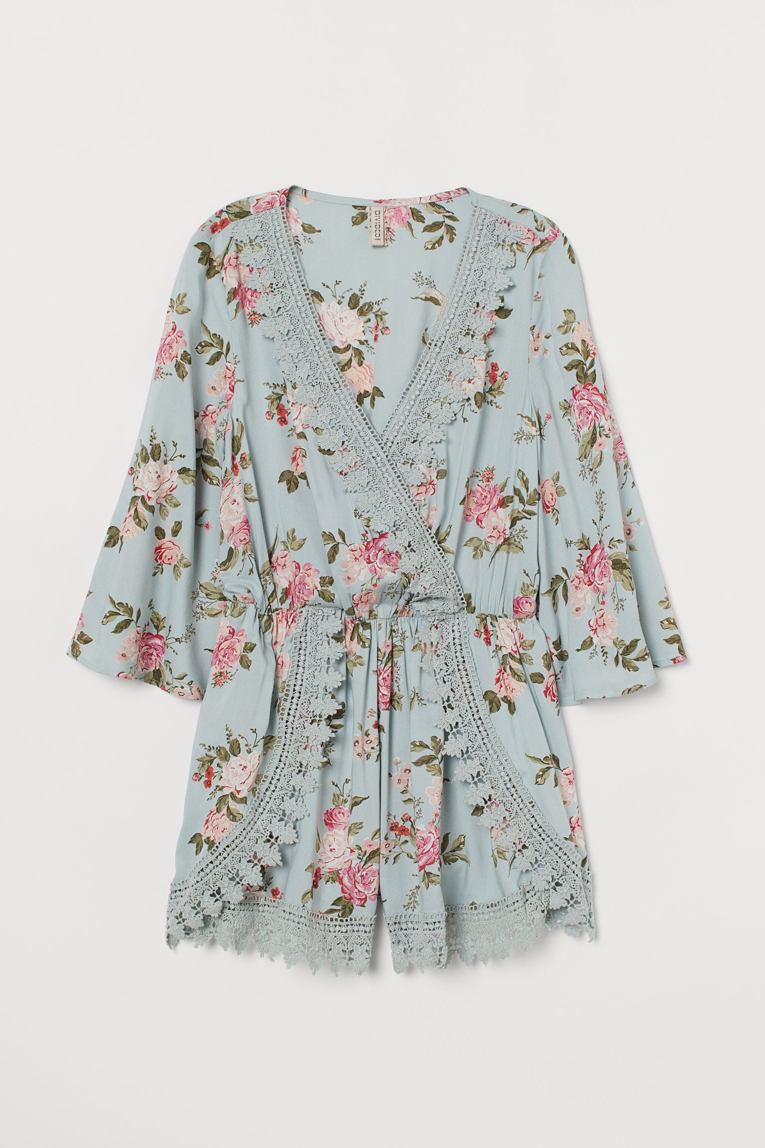 

Комбинезон H&M 44 бирюзовый цветы 19026401560