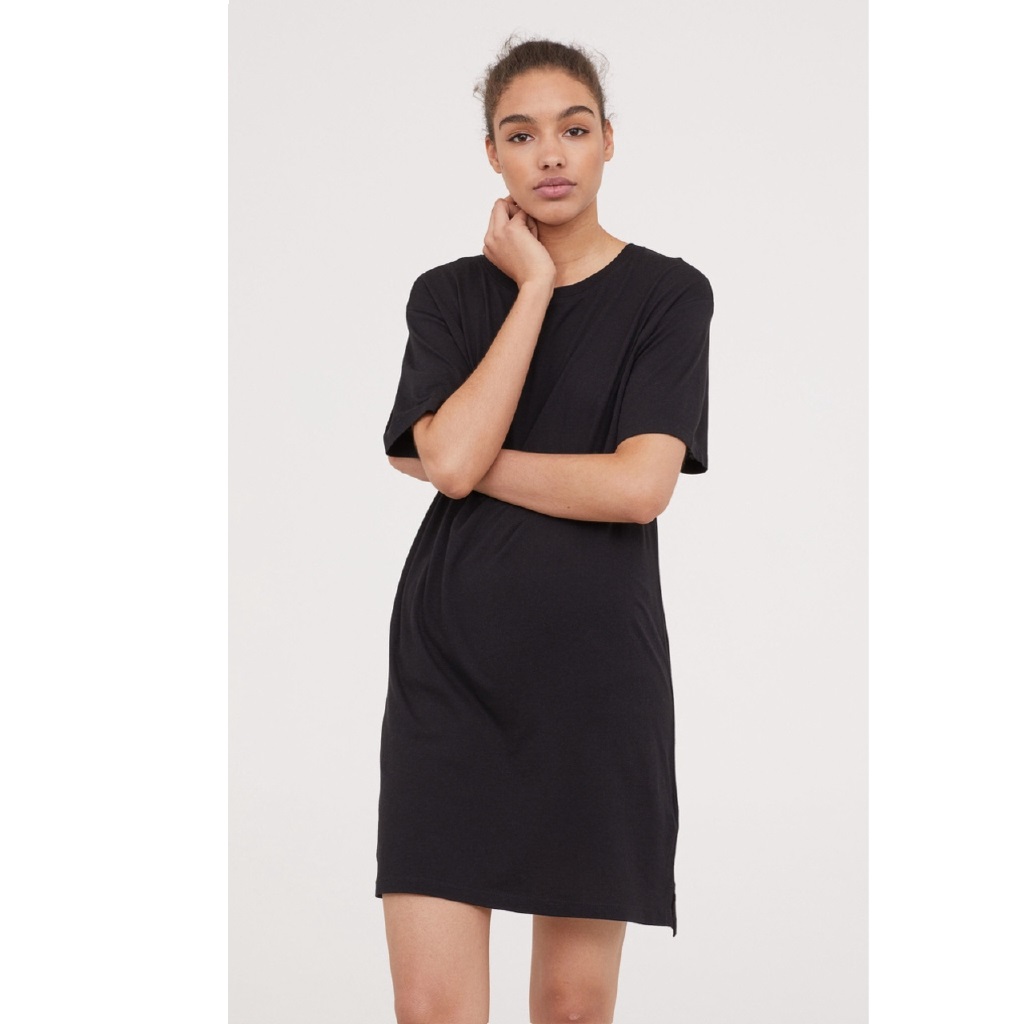 

Платье футболка H&M  черный 4775078, Платье футболка H&M XXS черный 4775078