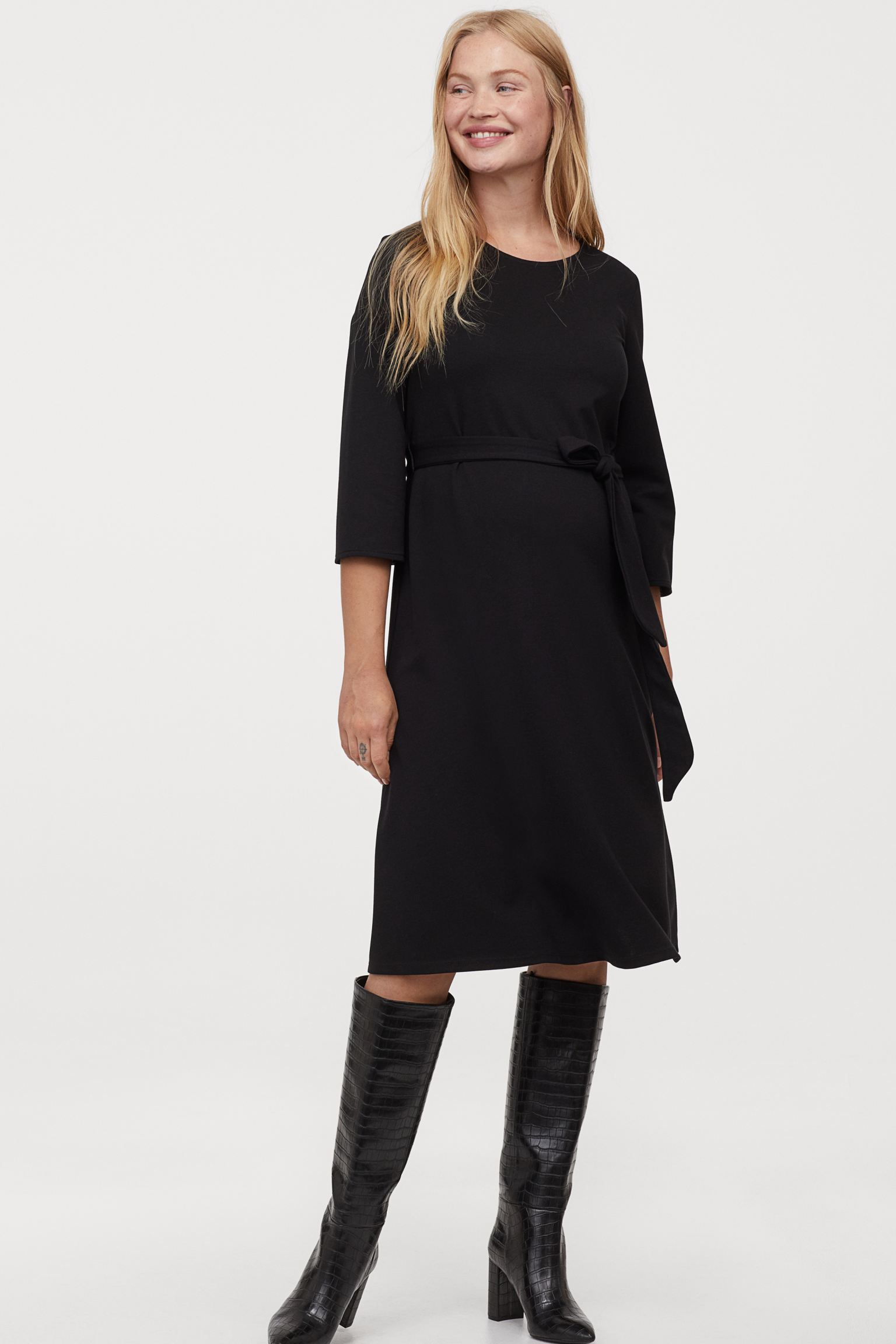 

Платье для беременных H&M S черный 18029140712