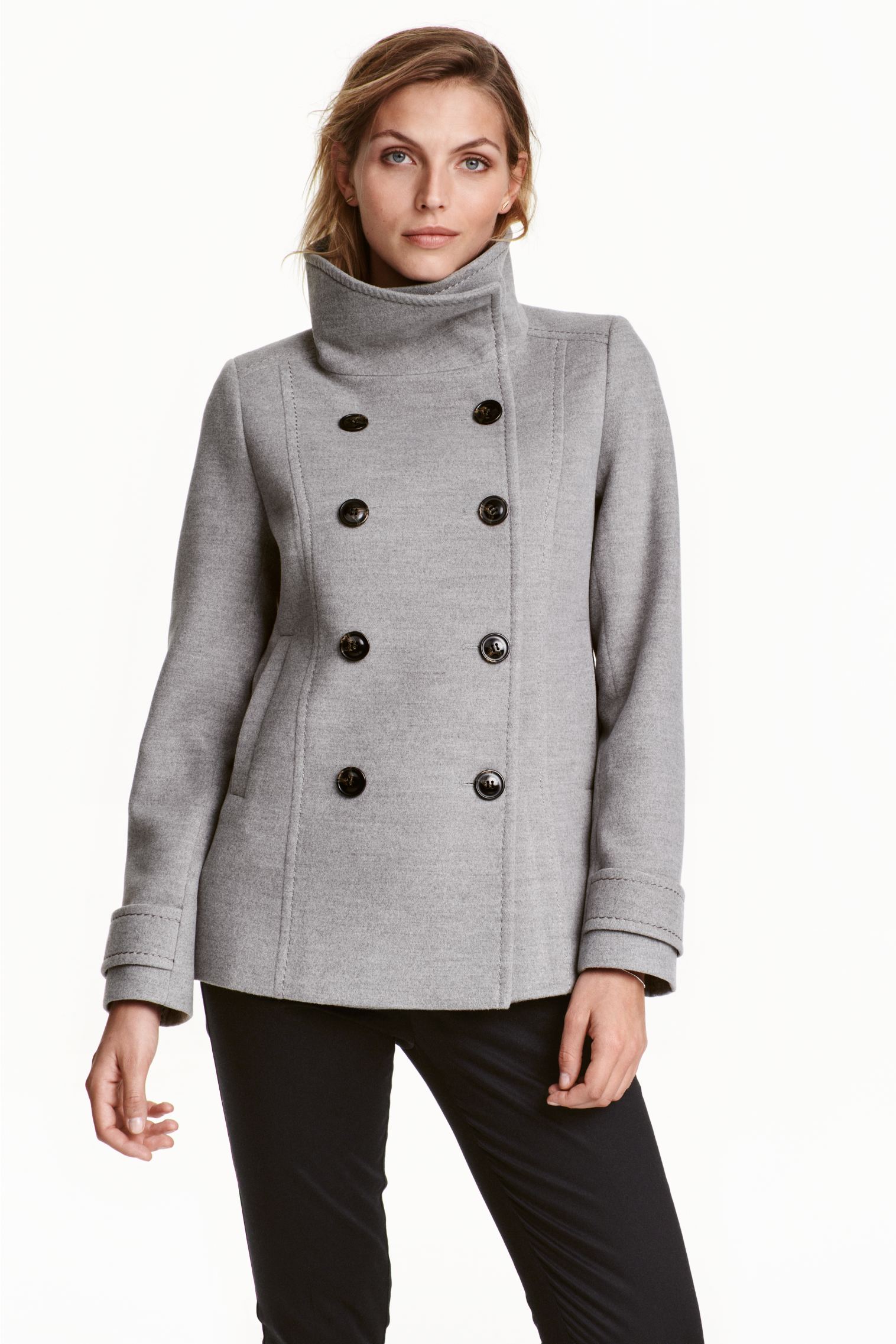 

Полупальто H&M 38 серый 3901624
