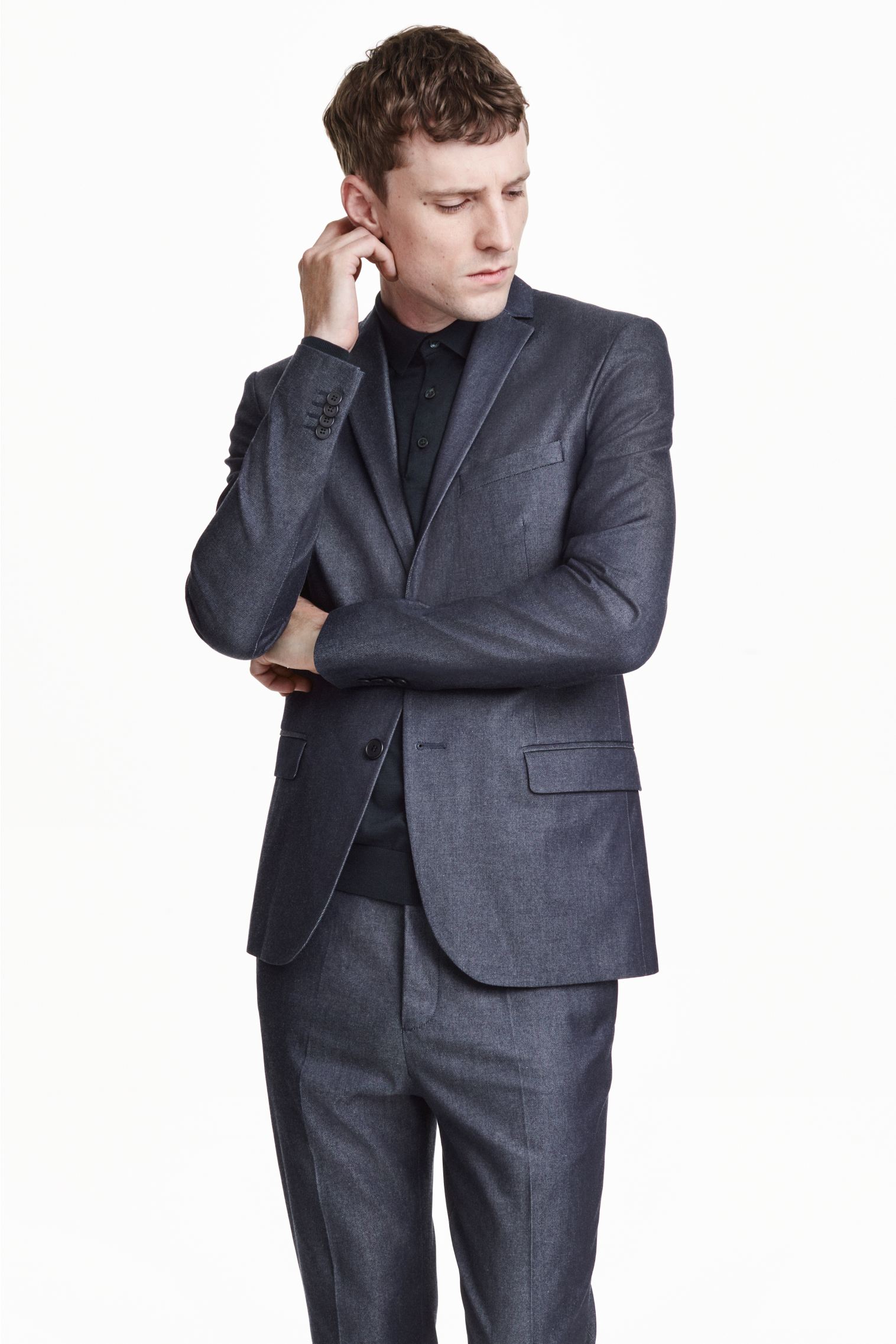 

Пиджак H&M  темно синий 22023629123, Пиджак H&M 48 темно синий 22023629123