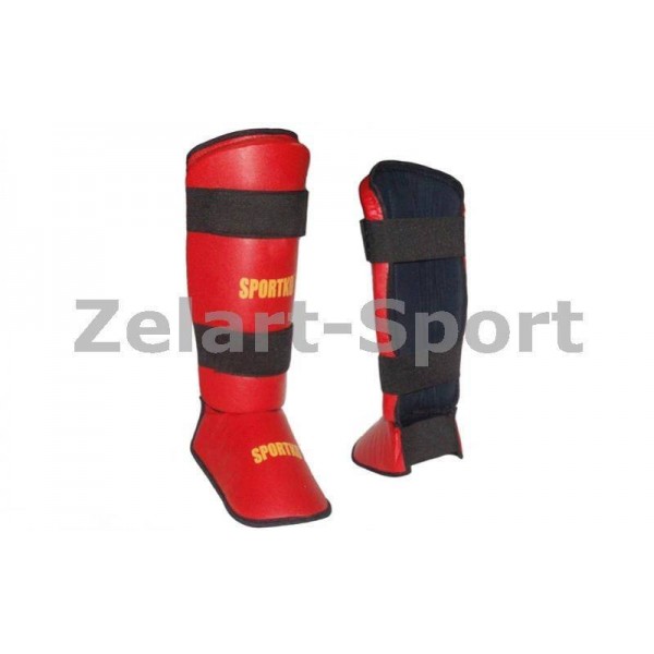 

Защита для голени и стопы кожвинил SPORTKO (р-р S-XL, красный) ZD-33, Размер L