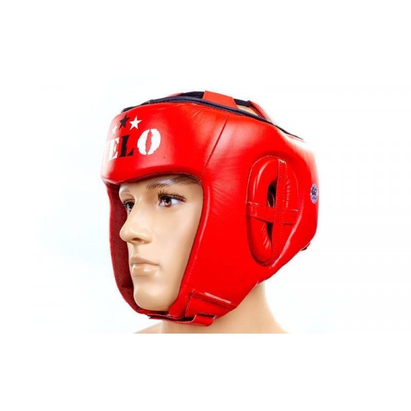 

Шлем боксерский профессиональный Кожа AIBA VELO (красный), Размер XL