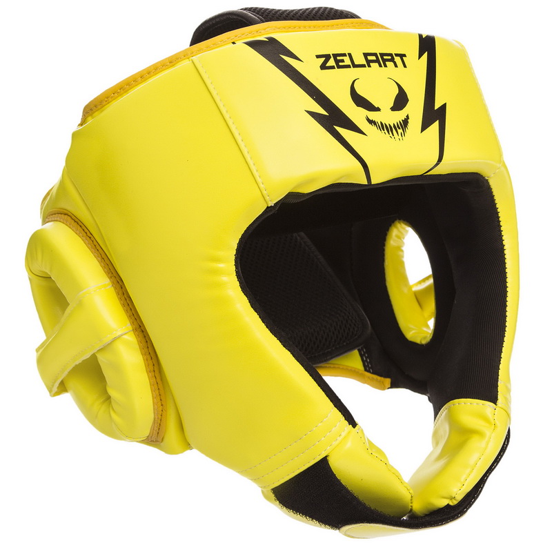 

Шлем боксерский открытый PU ZELART, Цвет Желтый, Размер XL