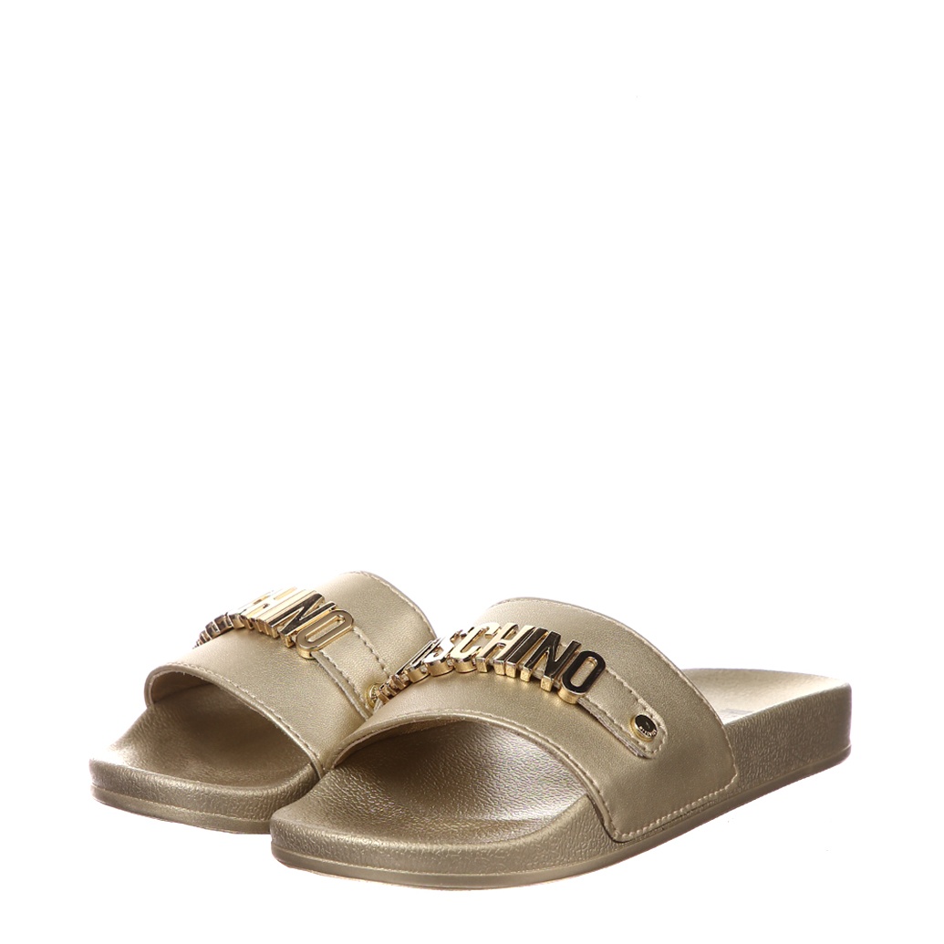 

Тапочки Moschino 26206 platino 30 золотистый