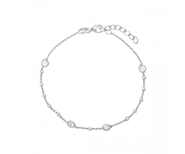 

Браслет серебряный фантазия с фианитами D5026BK1208 R14