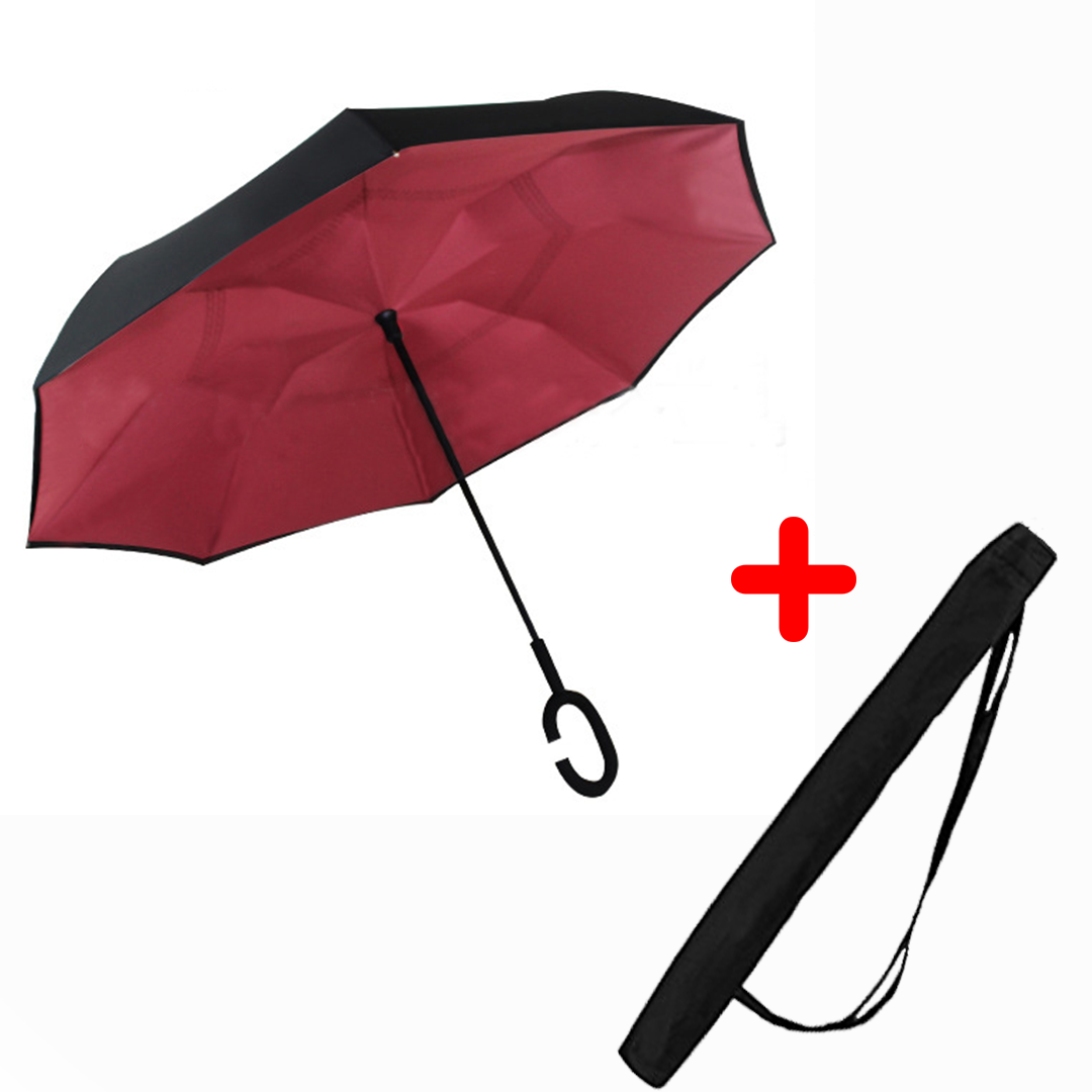 

Зонт обратного сложения Up-brella Wine red + чехол (vol-75)