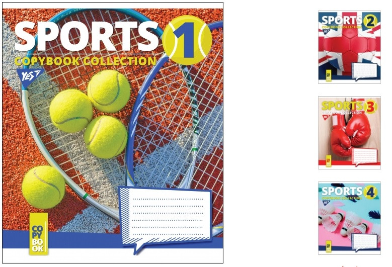 

А5/48 кл. YES SPORTS, тетрадь для записей 10шт в упак. // (764772)