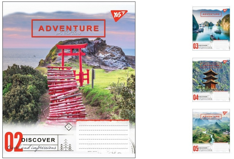 

А5/60 кл. YES ADVENTURE, тетрадь для записей 10шт в упак. // (764792)