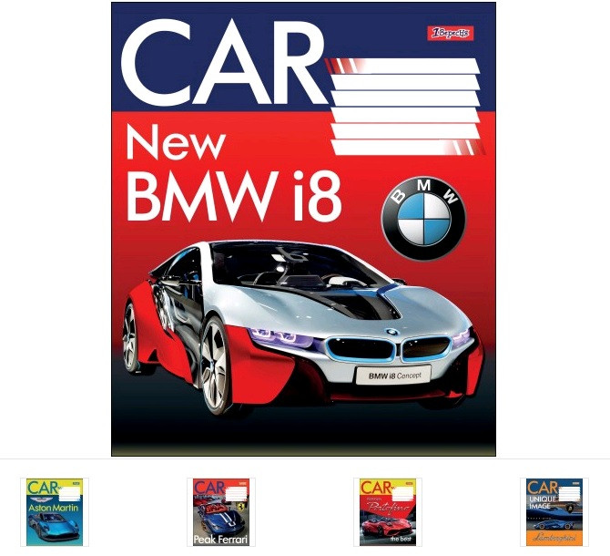 

А5/60 кл. 1В EXCLUSIVE CARS, тетрадь для записей 10 шт в уп // (764652)