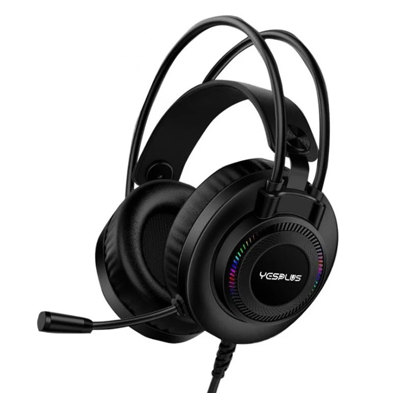 

Игровые наушники YESPLUS GM-106 с микрофоном и подсветкой Black черные