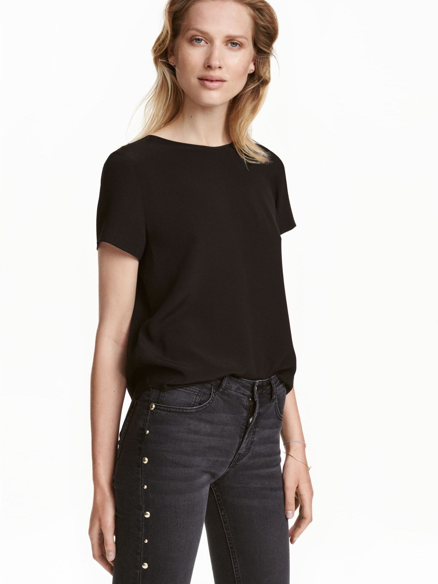 

Блузка H&M KK3895370 38 Черная
