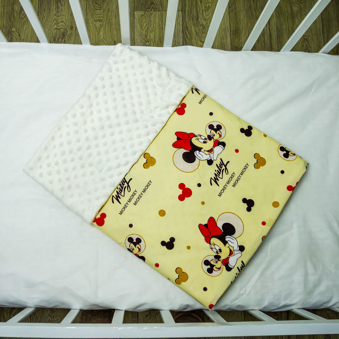 

Плюшевое покрывало с утеплителем плед детский для детей двухсторонний с плюшем Микки 100 х 80 см (694949418-Т)