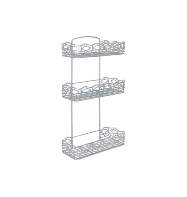 

Полка METALTEX Caribe 3 секции серый металлик покрытие Polytherm (404413)