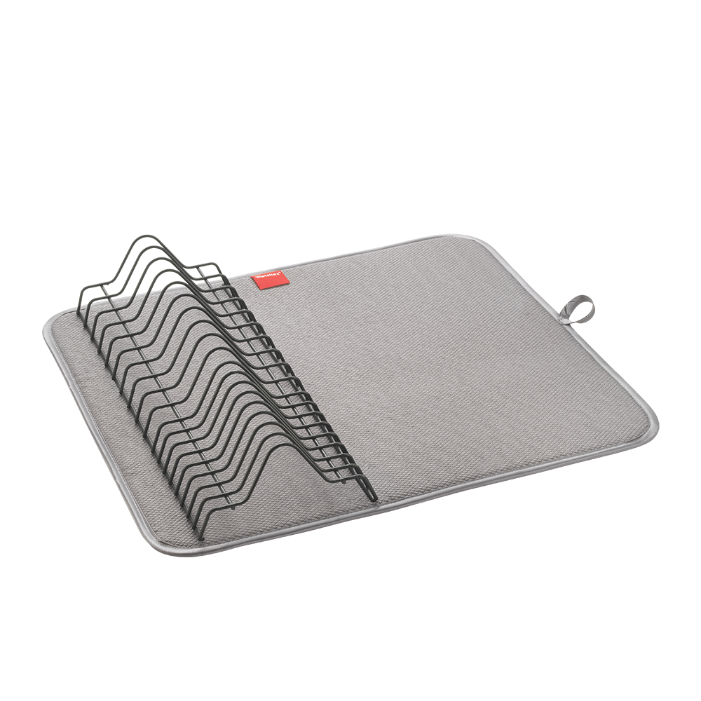 

Сушилка METALTEX DRY-TEX LAVA для посуды с ковриком черное покрытие Touch-Therm