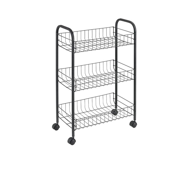 

Этажерка METALTEX LUGANO LAVA 3 уровня 41x23x63 см черное покрытие Touch-Therm