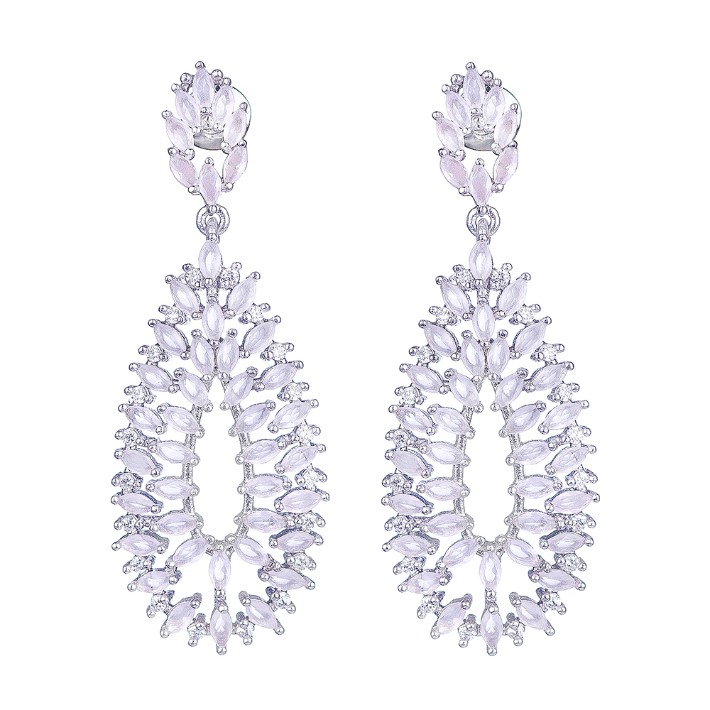 

Серьги Торжественные DiaDemaGrand Серебряный с розовым камнем (0919457-15-14)