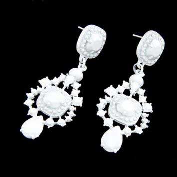 

Серьги Кружевной пластик DiaDemaGrand Белый (071563-2)