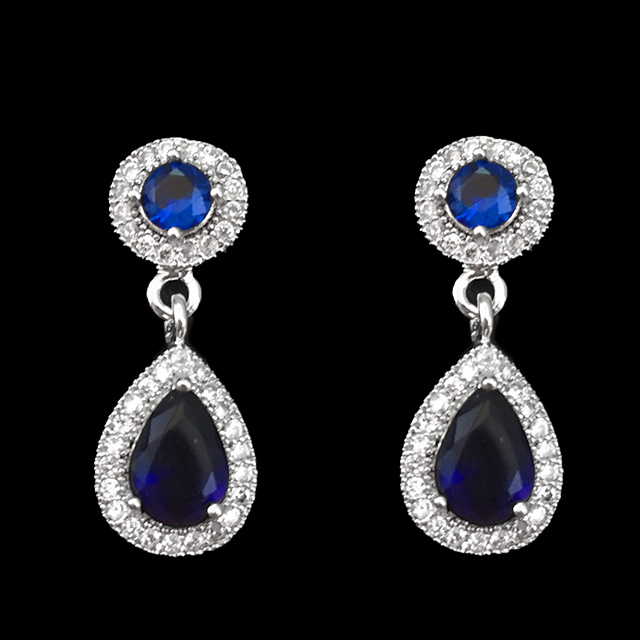 

Свадебные серьги Манящие DiaDemaGrand Серебряный с синим камнем (0418133-15-17)