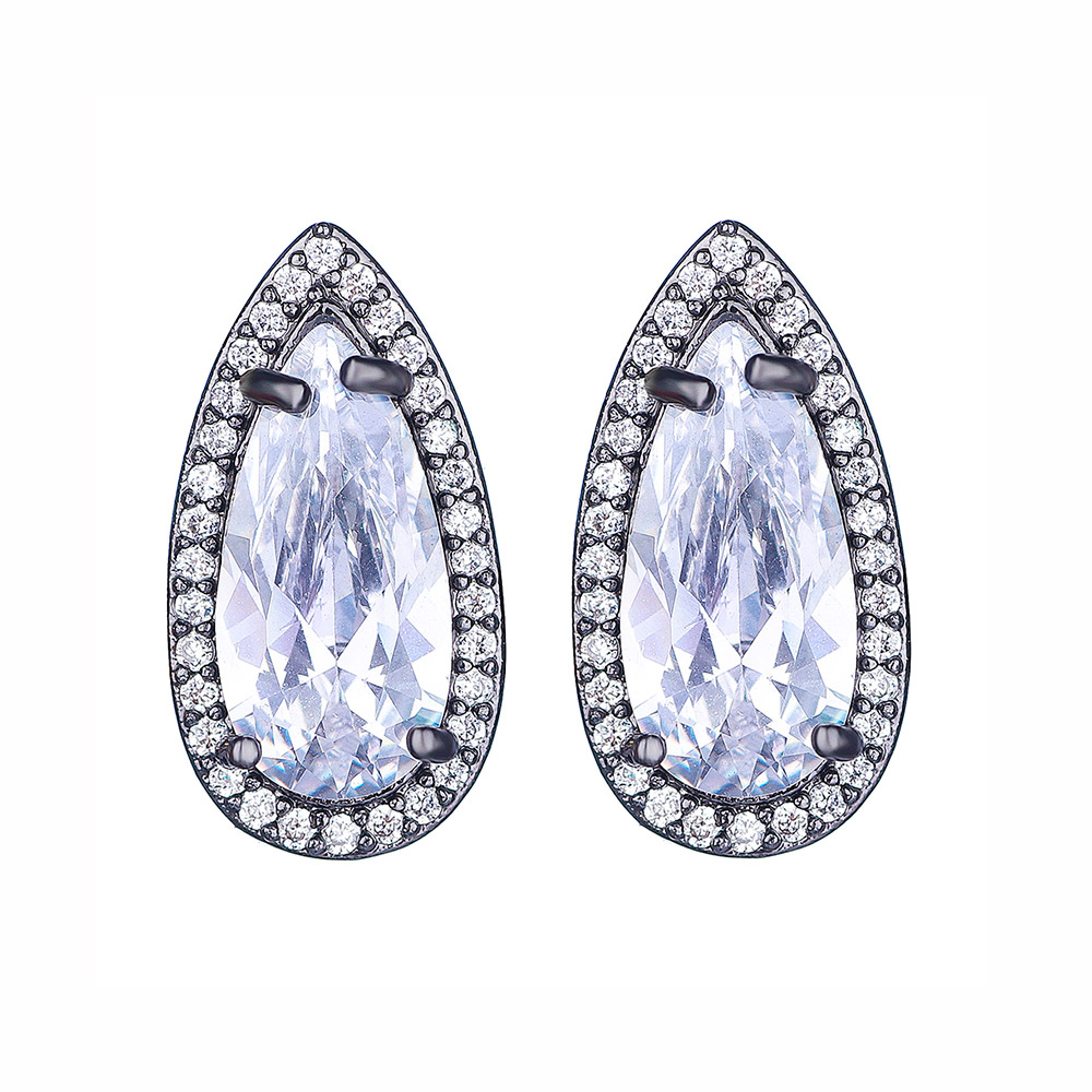 

Серьги Необычная капля DiaDemaGrand Черный с белым камнем (041962-19-2)