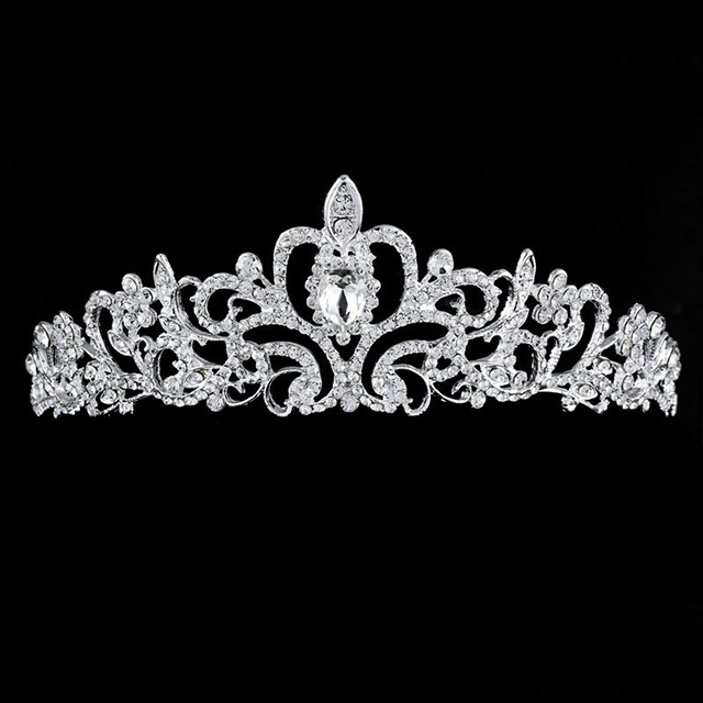 

Диадема На свадьбу DiaDemaGrand Серебряный с белым камнем (021613-15-2)