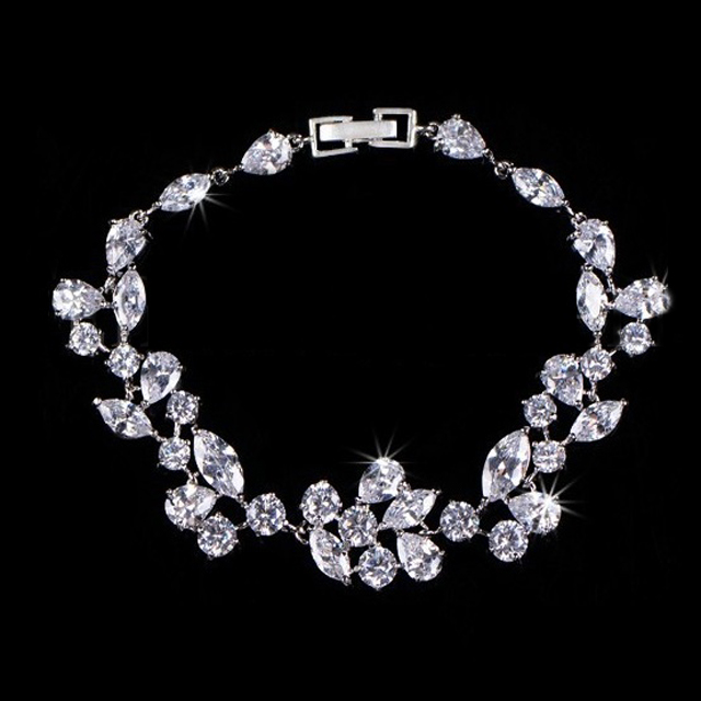

Свадебный браслет Кристальная ветка DiaDemaGrand Серебряный с белым камнем (0915908-15-2)