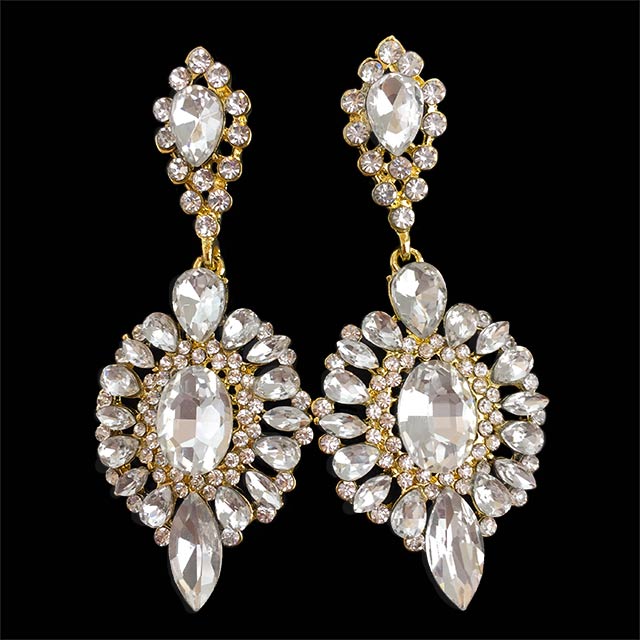 

Свадебные серьги Желанные DiaDemaGrand Золотой с белым камнем (0418180-8-2)