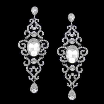 

Свадебные серьги Бархатные DiaDemaGrand Серебряный с белым камнем (1215321-15-2)