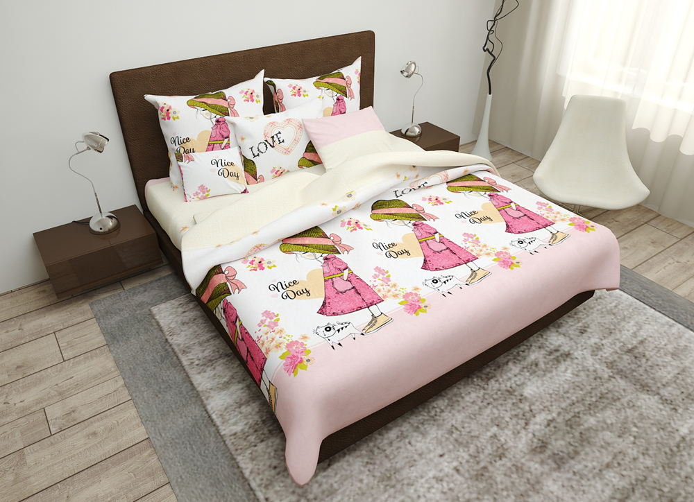 

Простынь MirSon Бязь Premium 17-0254 Little Girl 240x260 см