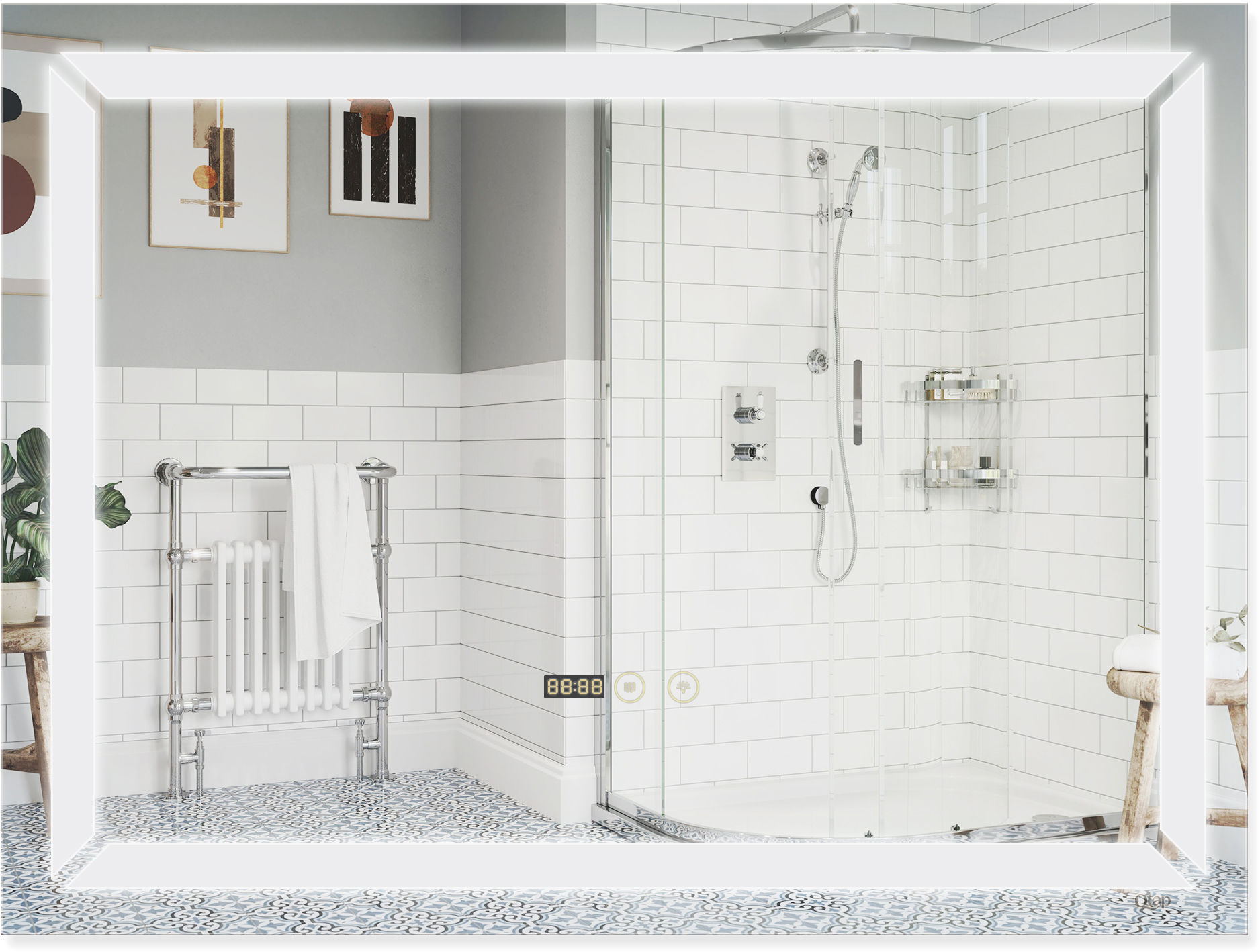 

Зеркало QTAP Mideya с антизапотеванием (DC-F605) 800х600 QT2078F605W