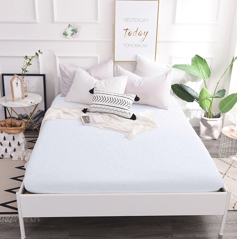 

Простынь на резинке махровая MirSon 19-300 Nikoul 150x190x25