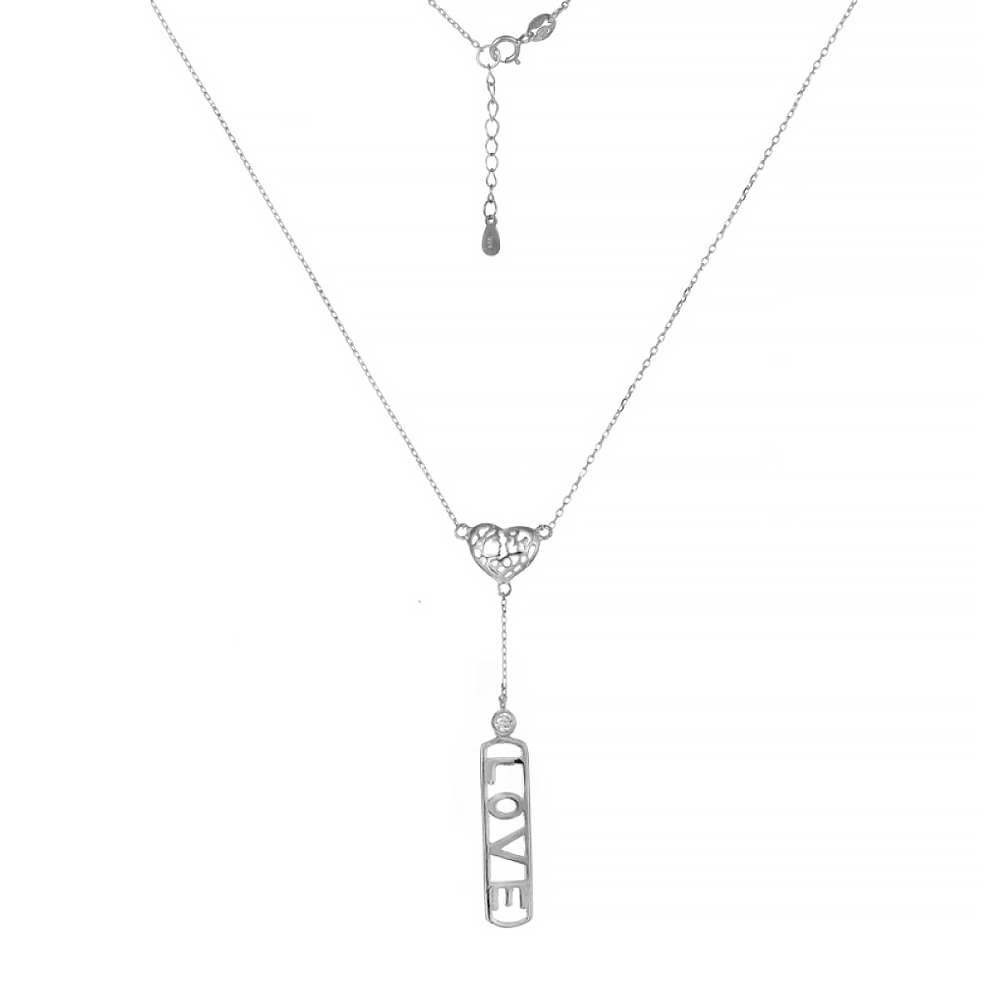 

Серебряное колье с цирконием 000028462 40 размера