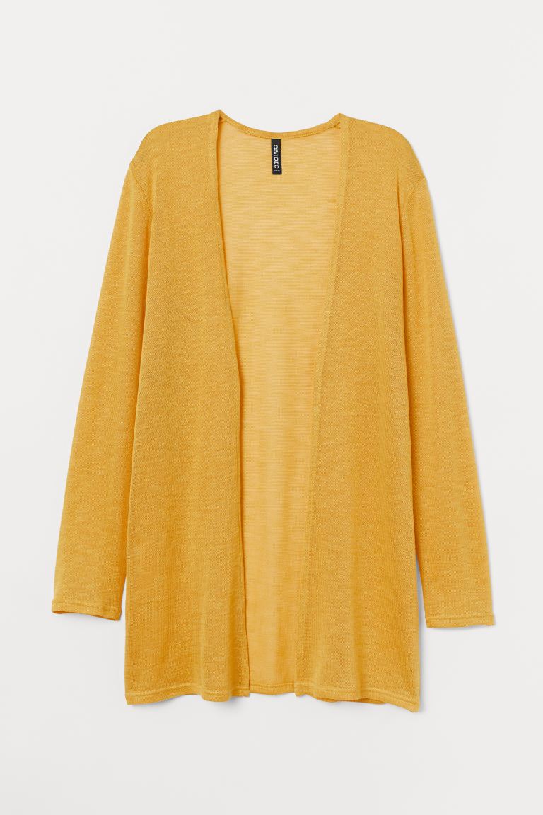 

Кардиган редкой вязки H&M XS Желтый