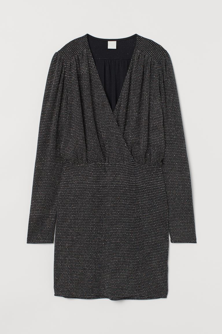 

Блестящее платье H&  Черный/Блестящий, Блестящее платье H&M M Черный/Блестящий
