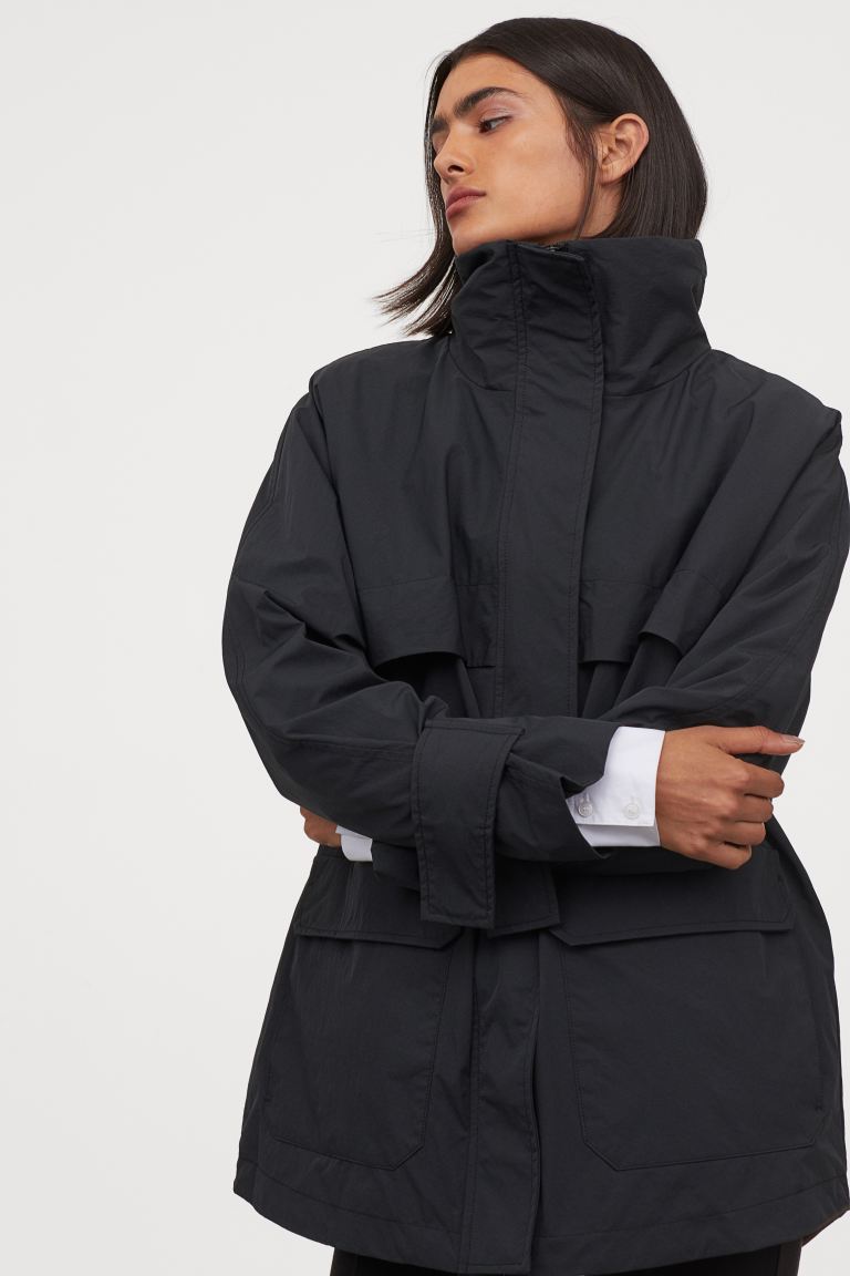 

Короткая парка с воротом H&M XS Черный