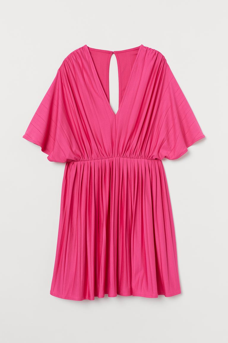 

Платье из трикотажа плиссе H&  Фуксия, Платье из трикотажа плиссе H&M M Фуксия
