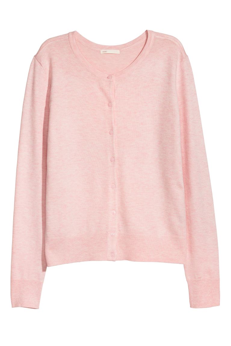 

Кардиган тонкой вязки H&M S Розовый меланж