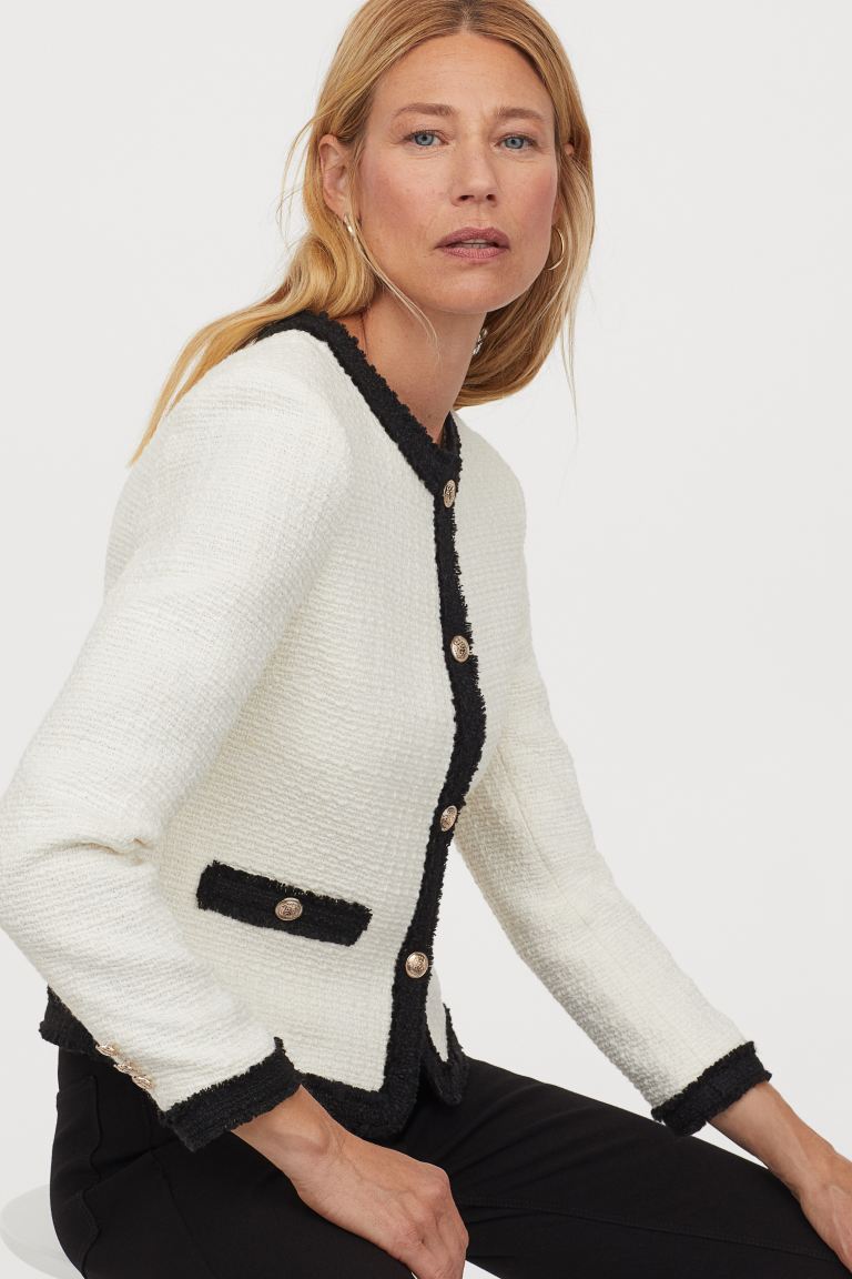

Жакет из букле H&M 46 Белый