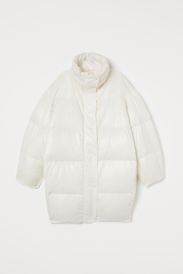 

Пуховик оверсайз H&M M Белый
