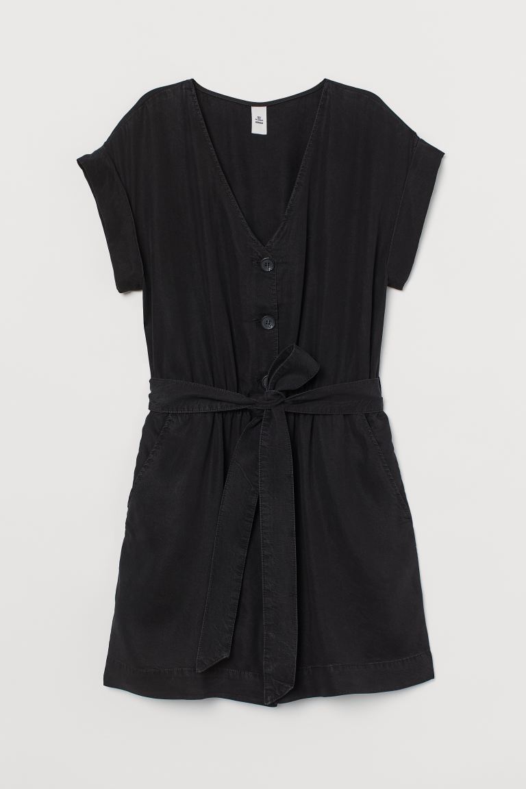 

Комбинезон из лиоцелла H&M  Черный, Комбинезон из лиоцелла H&M XL Черный