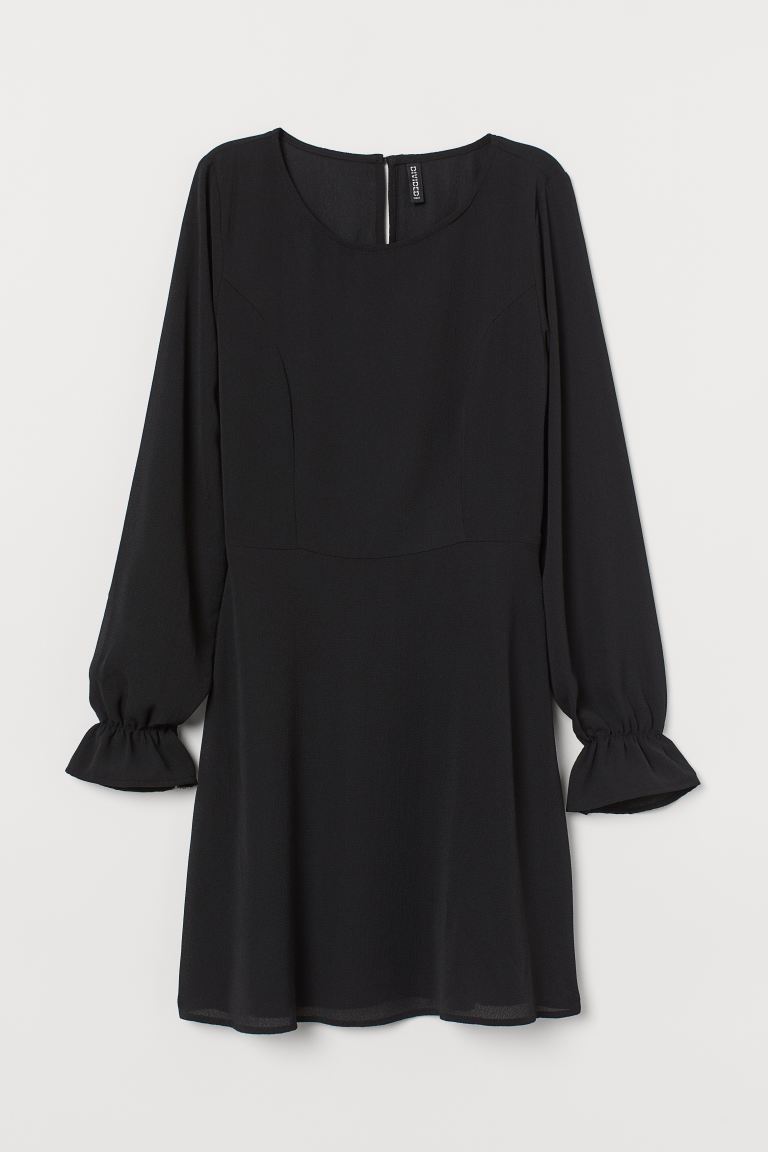 

Креповое платье H&M 34 Черный