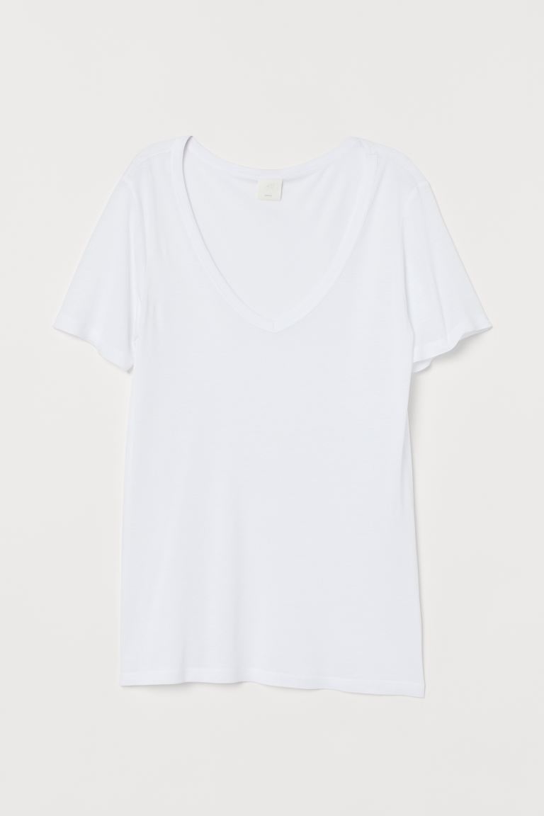 

Легкая футболка H&  Белый, Легкая футболка H&M M Белый
