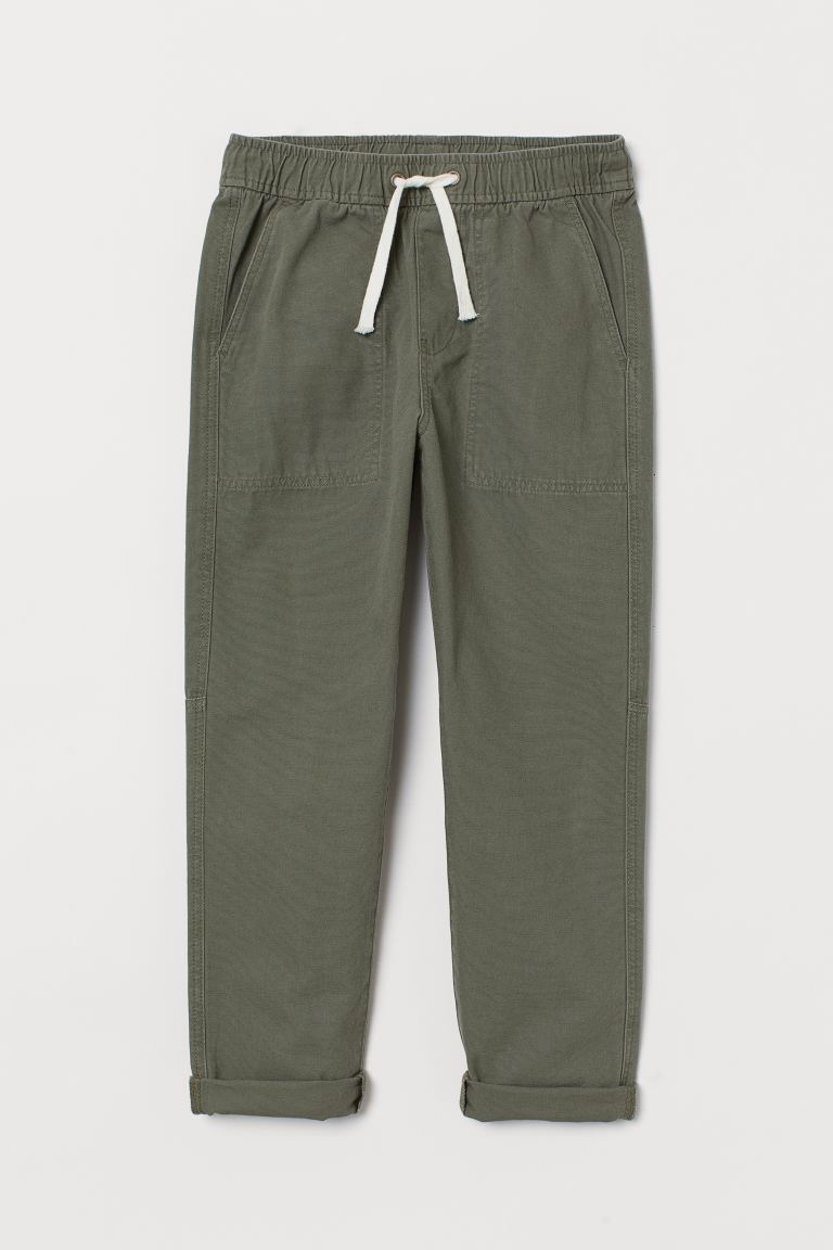 

Хлопковые джоггеры H&M 152 Зеленый хаки