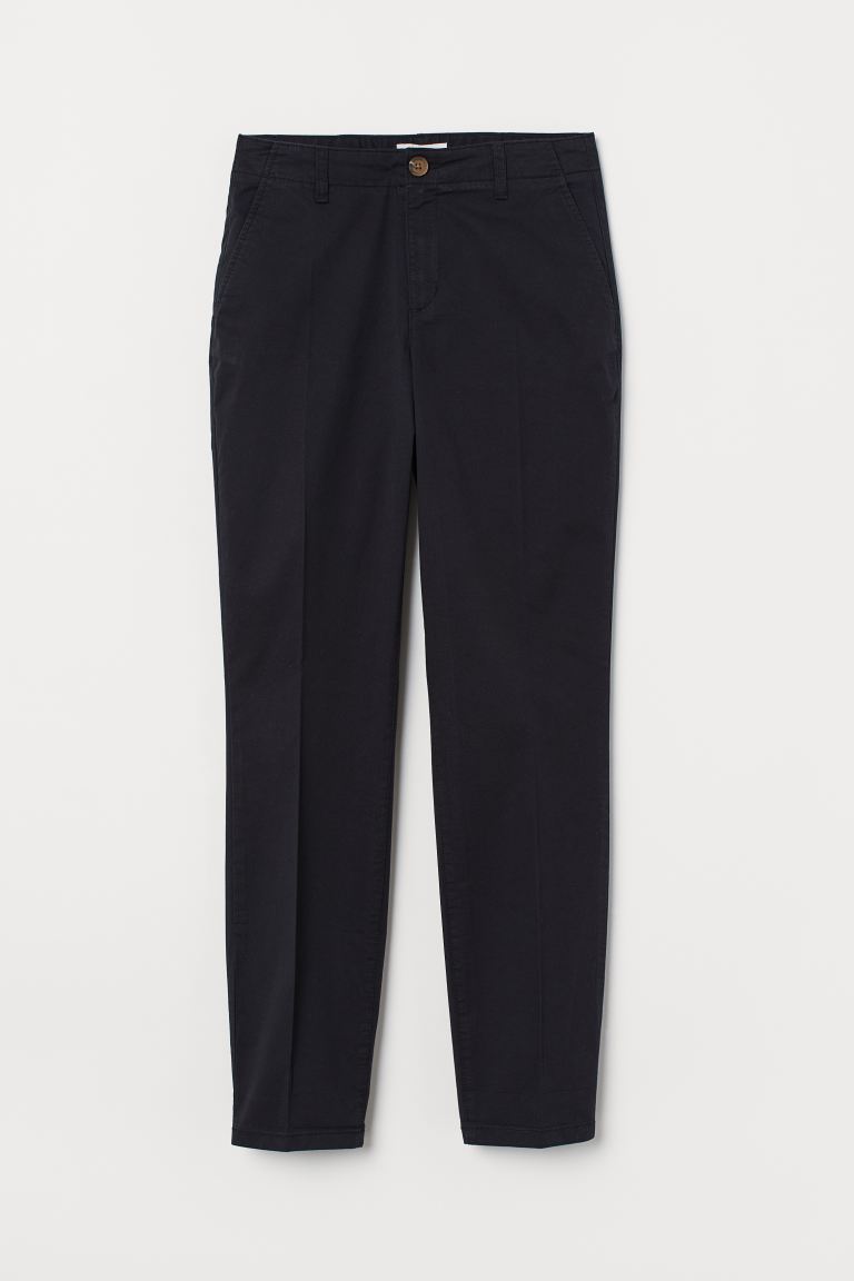 

Хлопковые чиносы H&M  Черный, Хлопковые чиносы H&M 38 Черный