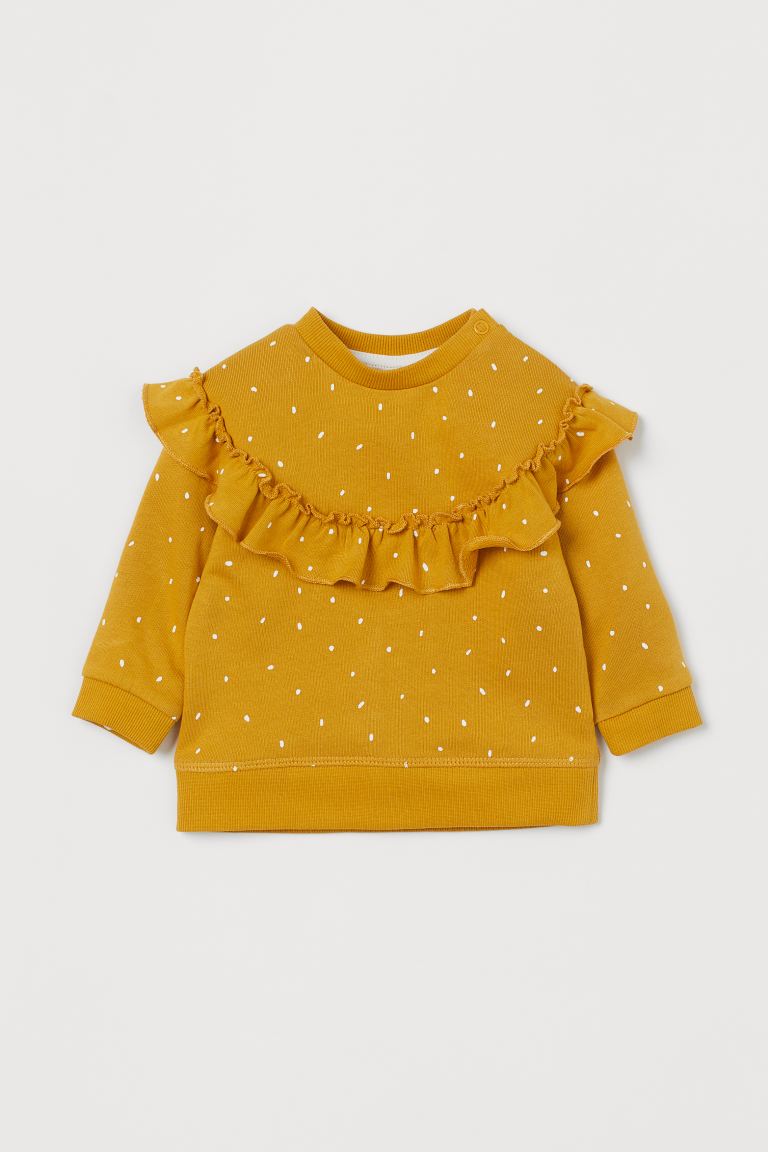

Хлопковый свитшот H&M 74 Желтый/Рисунок